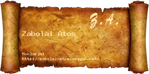 Zabolai Atos névjegykártya